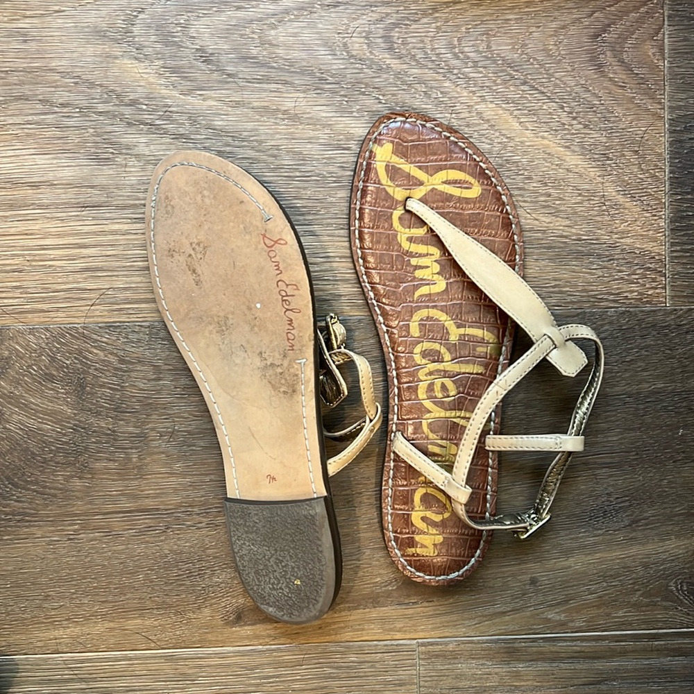 Sam Edelman brown and tan sandals size 7 1/2.